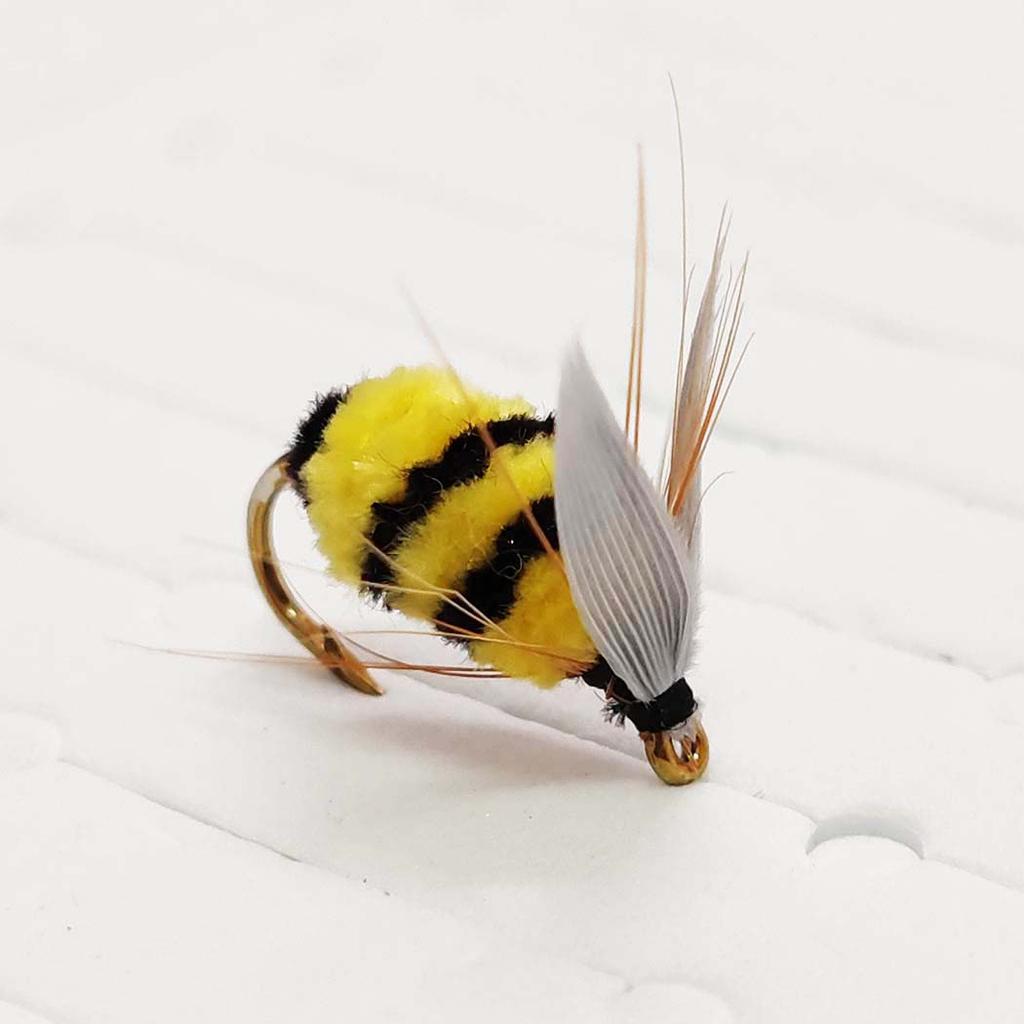 Artificial Tussock Red Tail Moth Bait & Bumble Bee Dry Fly Bait -Mixed Styles Artificial Fishing For Trout/Bass/Salmon/Perch/Carp Bait -6/10Pcs/Box