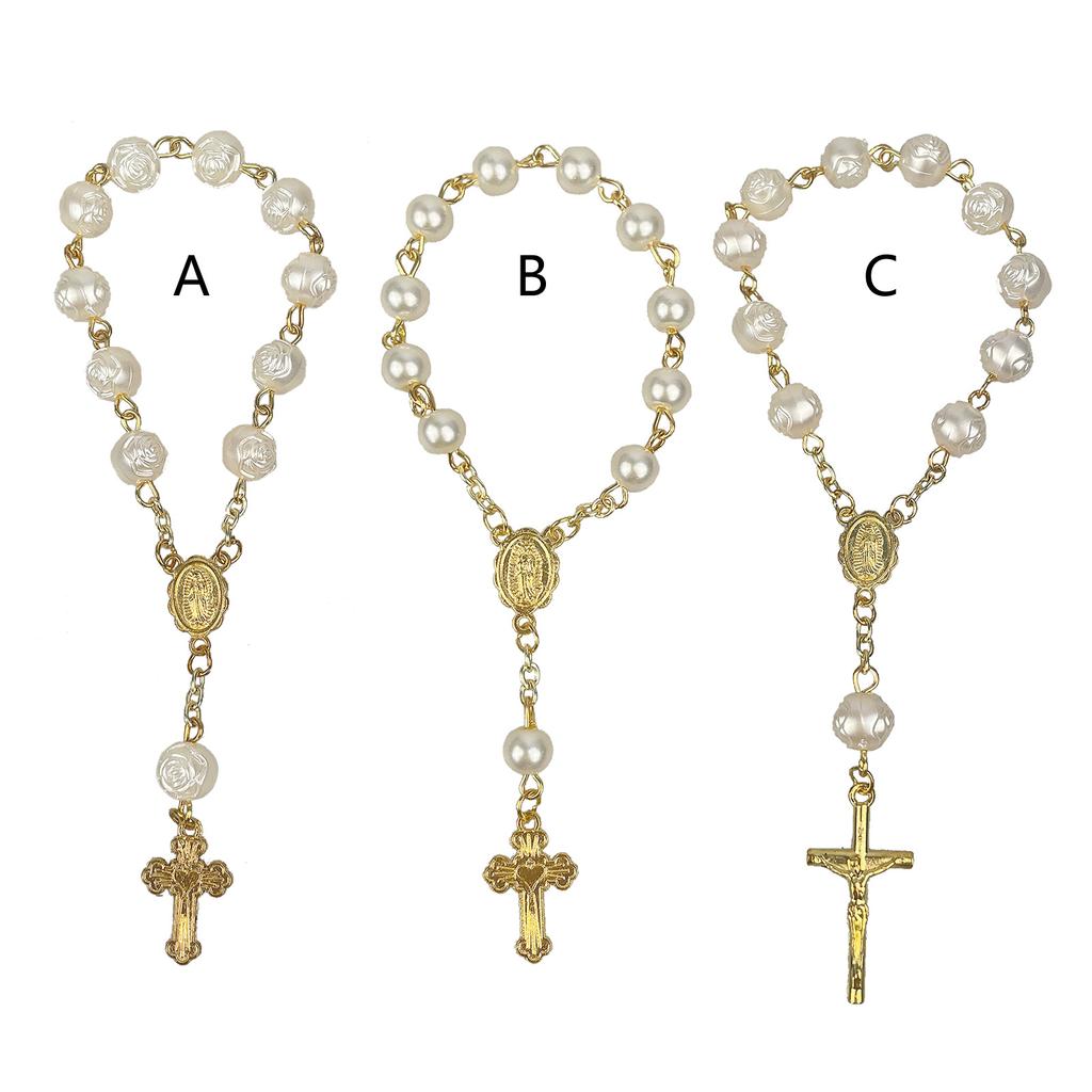 Acrylic Finger Rosaries Baptism Rosary Favor for Communion Baptism Wedding Party