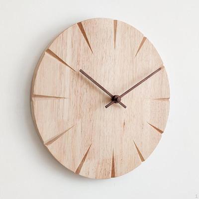 Nástěnné hodiny z masivního dřeva, netikající, kreativní design, 30 cm/11,81 palce, závěsné, dekorativní