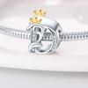 Copper 26 Letter Crown Shiny Zirconia Beads Suitable For Panoriginal Bracelet Fashion Diy Creative