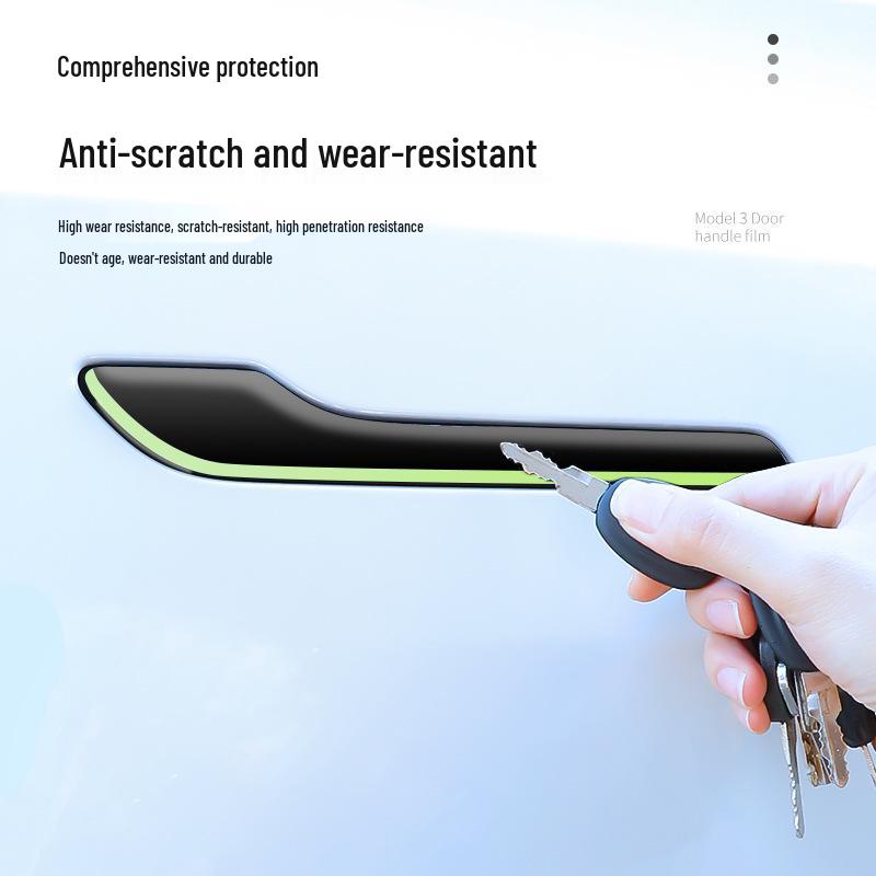 Luminous Anti-Scratch Door Handle Stickers for Tesla Model Y/3