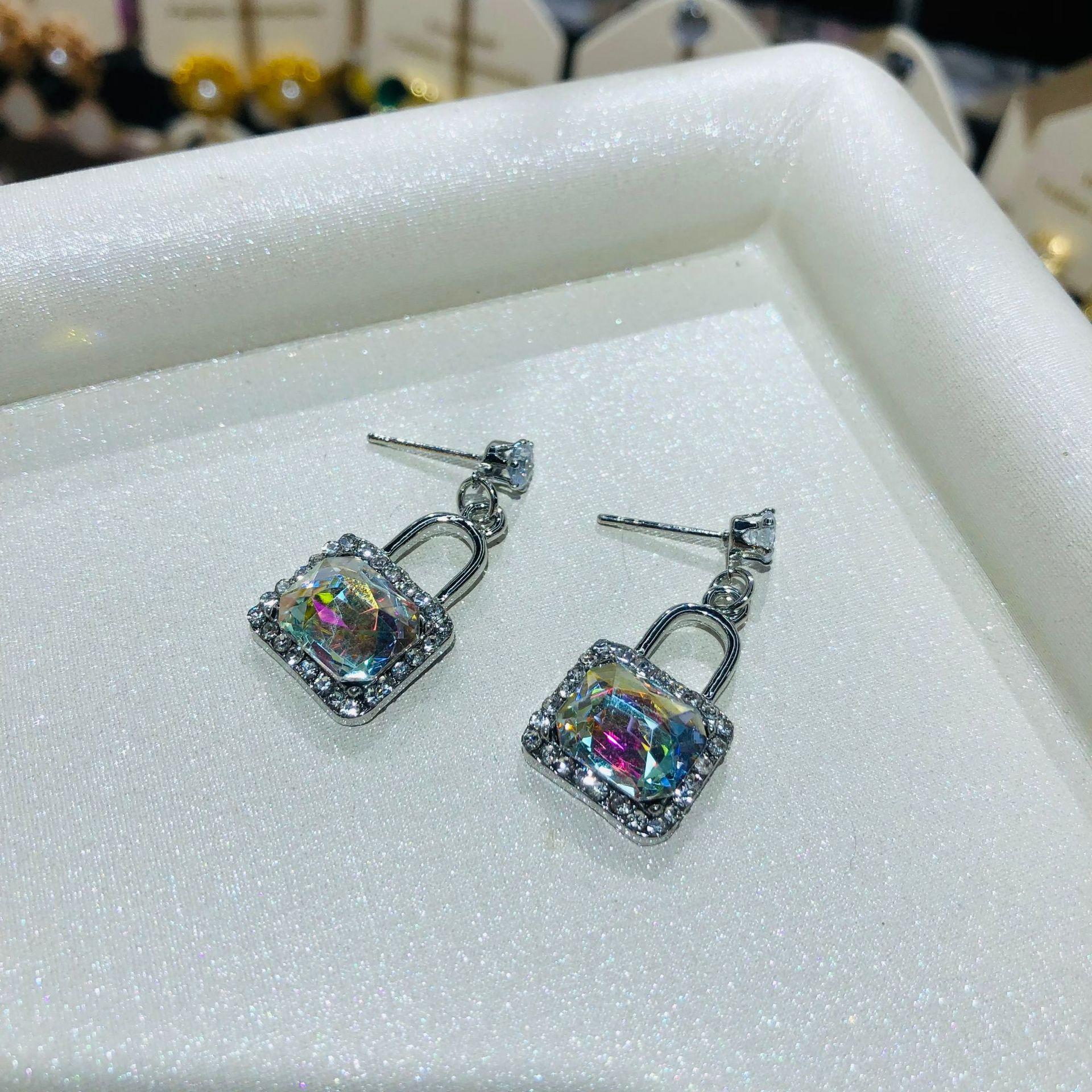 Квадратные серьги-капли, сверкающие, свадебные, для помолвки, свадебные украшения, элегантные женские серьги-подвески, приятный подарок