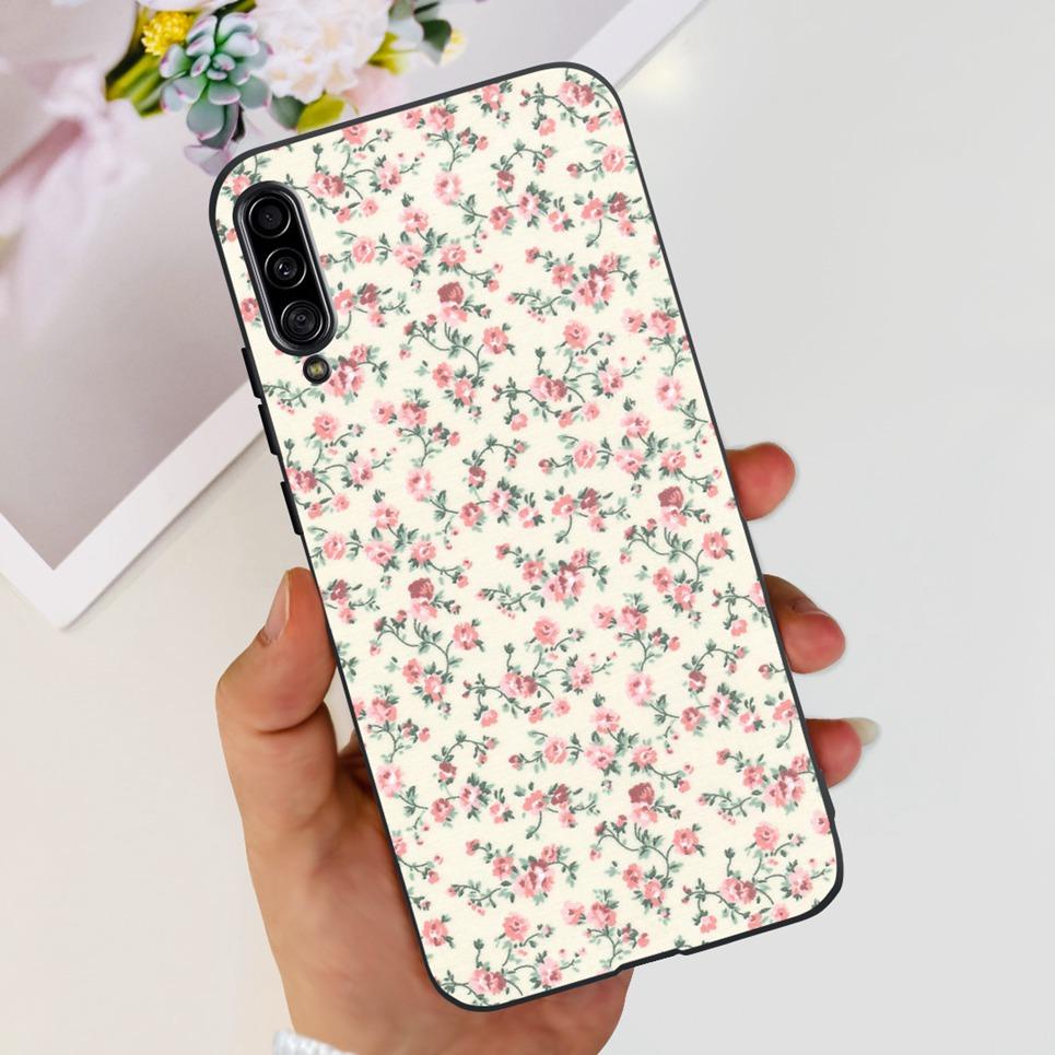 For Samsung Galaxy A90 5G Phone Case Samsung A90 SM-A908B 5G Flower Butterfly Woman Fashion Soft TPU Bumper Transparent Silicone