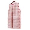 Gilet Lungo da Donna Grigio in Ecopelliccia Aperto Davanti Caldo per l'Inverno Casual e Versatile