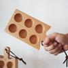 HeMu Solid wood four-grid egg holder simple six-grid creative handmade decoration refrigerator breakfast egg storage box