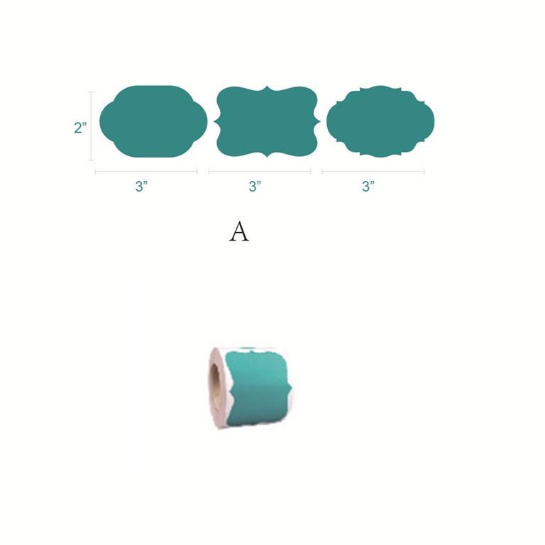 Reusable Colored Kraft Paper Multi Graphic Adhesive Label
