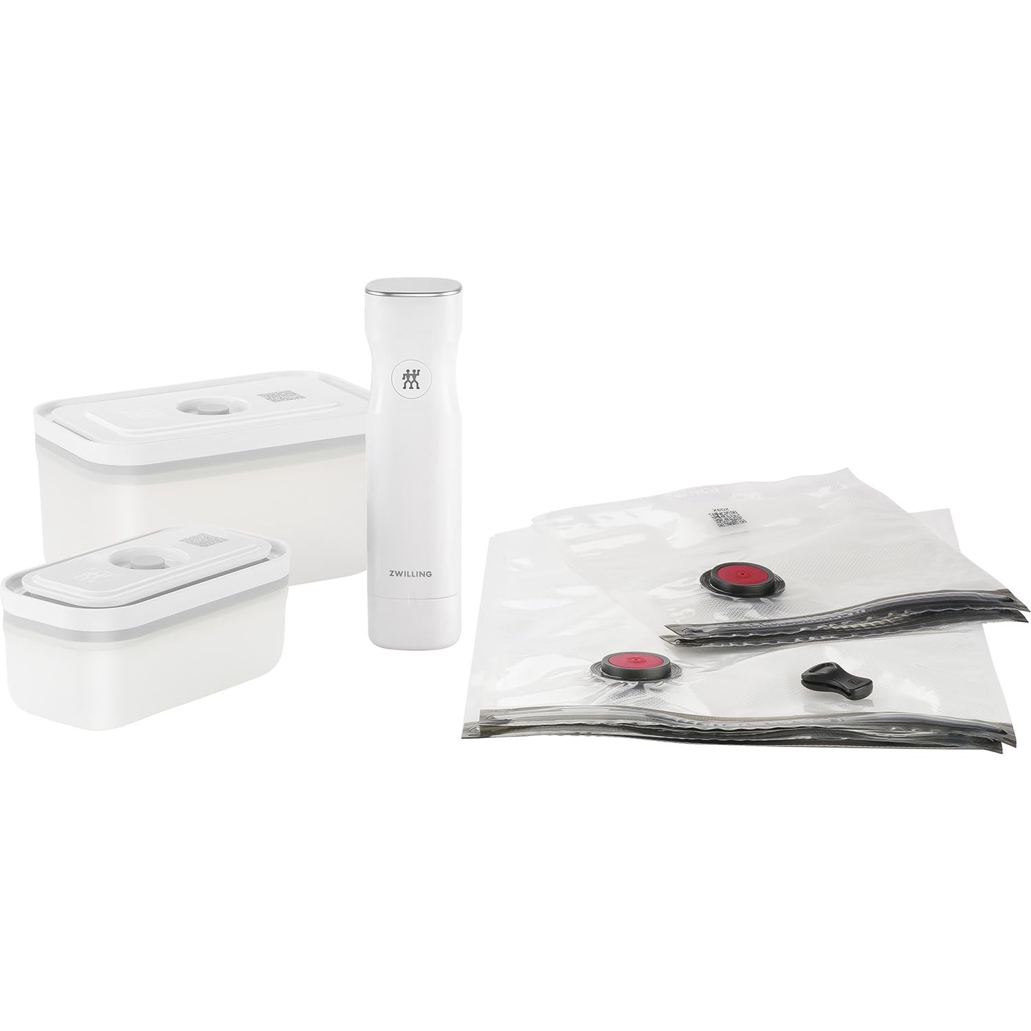 ZWILLING Fresh Save Стартовый набор для вакуумного упаковщика с маленькими и средними пластиковыми вакуумными и герметичными контейнерами для хранения Японский Fresh Save & (Набор из 7 предметов)
