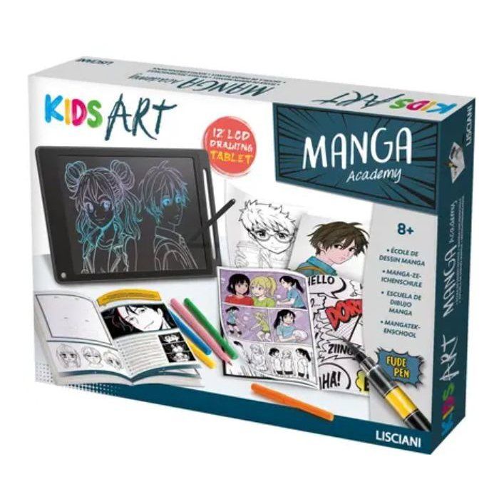 KIDS ART Manga Lab - LISCIANIGIOCHI - Kit Dessin Manga - Tablette LCD - Dès 7 ans