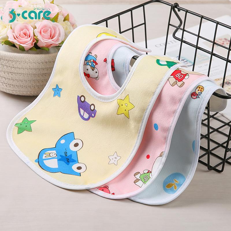 2/5Pcs Baby Cartoon Snap Waterproof Bib Super Soft Baby Bib Newborn Crystal Velvet Saliva Towel