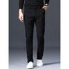 2025 New Men'S Autumn And Winter Velvet/Regular Casual Pants Slim Fit Straight Leg Elastic Business Versatile Long Pants