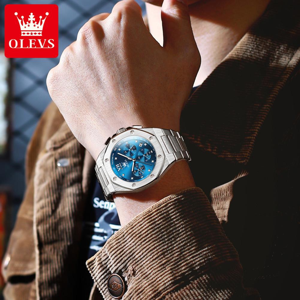 OLEVS 3626 Luxury Quartz Watches For Men Chronograph Waterproof Auto Date Luminous Multifunctional Brand Original Men's Watches