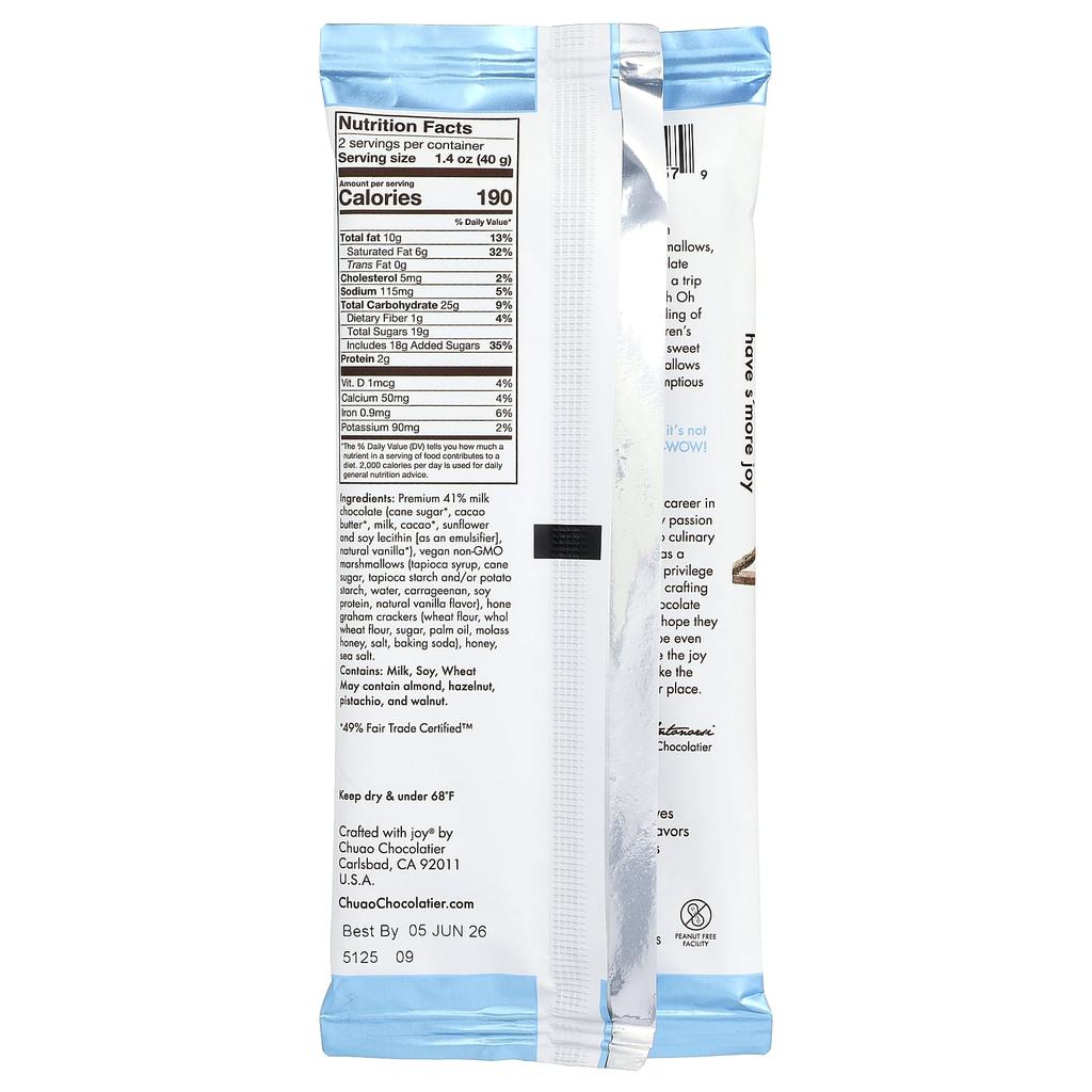 Chuao Chocolatier, Milk Chocolate Bar, Oh My S'mores!™, 80g (2.8oz)