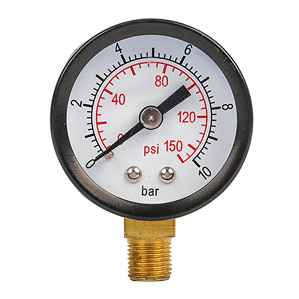 Filter Pressure Gauge Suitable for Water Pressure Testing Pneumatic Systems 40mm Dials 1/8" NPT Thread Stainless Steel