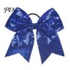 Hair Accessories for Cheer Sequins Bows, Elastic Tie, Large Cheerleading Sequin Bows Band Ponytail Holder, Glitter Scrunchies Women Girls Teens