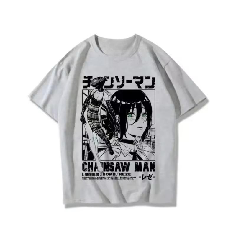 New Chainsaw Man Manga Graphic Printed Tshirt Mens and Womens Tshirt Mens Top Sports Tshirt Mens Tshirt Harajuku Y2K Tee