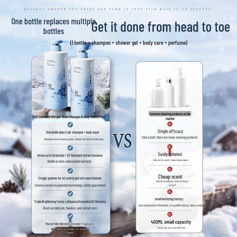 SEEDONVEUR 2-in-1 Fragrance Shampoo and Body Wash