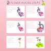 Flower Embossing Machine Children's Creative DIY Handicraft Flower Kit Toy Handmade Simulation Bouquet Making Flower Arrangement