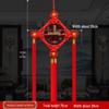 Peach Wood Chinese Knot Fu Character Hanging Ornament