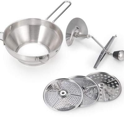 Stainless Steel Potato Masher Vegetable Fruits Puree Pressing Tool Pumpkin Grinder Manual Food Mashing Kitchen Accessories