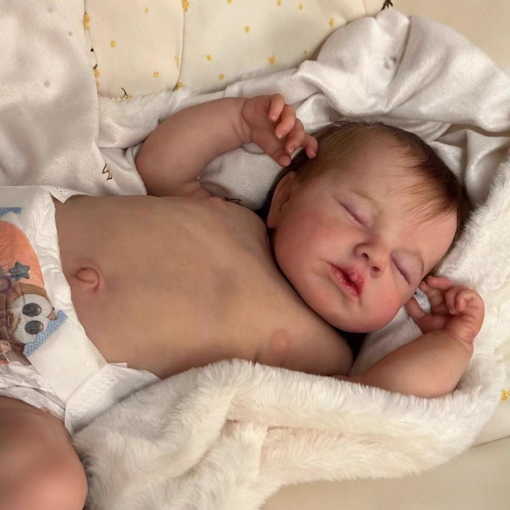 Silicone Baby Reborn Doll 49cm With 3d Skin For Collectors And Giftgiving