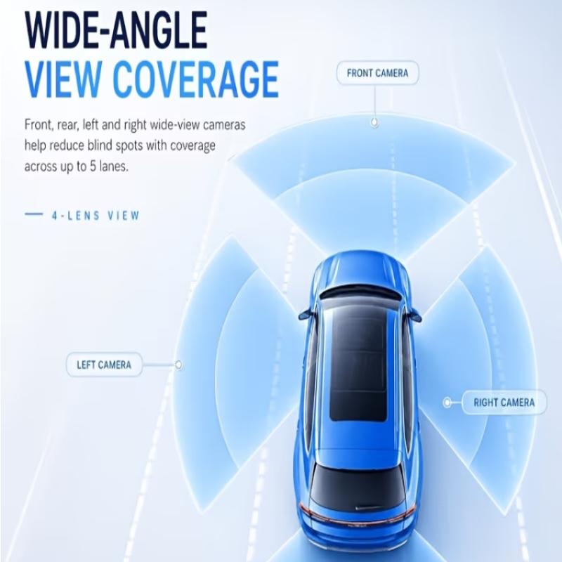 3/4‑Channel 1080P FHD Dash Cam, Wi‑Fi Connected, Rotatable Lens, Night Vision, Easy Installation for Cars