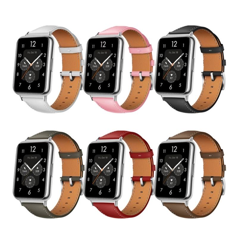 Per HuaweiWatch Fit 2 Cinturino Regolabile Sportivo Morbido Pelle Anello Lavabile Cinturino Braccialetto Impermeabile