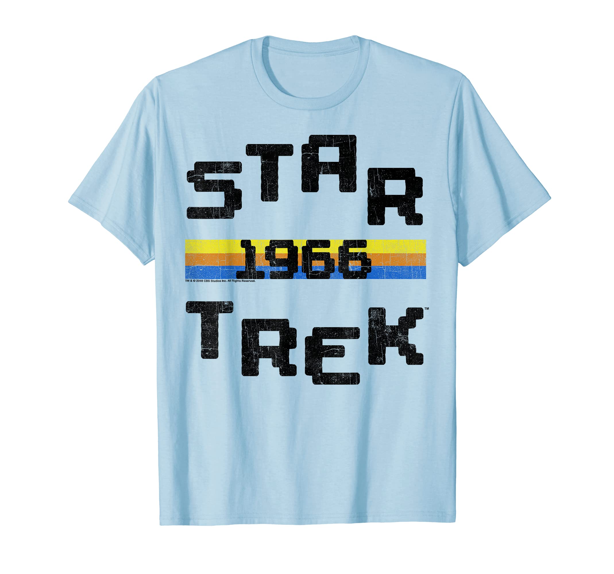 Футболка Star Trek Оригинальный сериал 8-битный ретро радужная