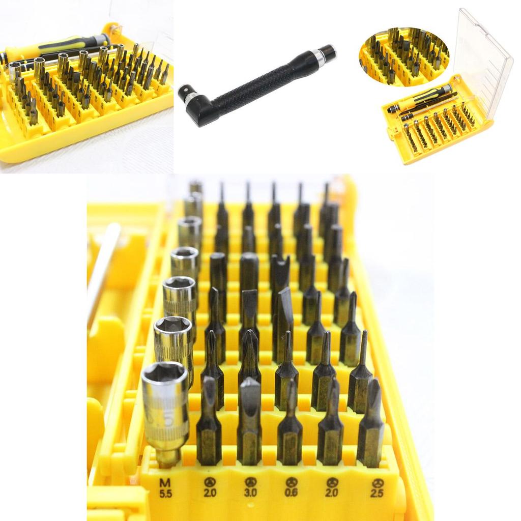 Versatile 45 In 1 Precision Torx Screw Driver Tweezers Set For Mobile Device Repairs