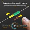 5Pcs/Lot Texas Rig Set For Bass Fishing Carolina Rig Kit Fishing Tackle Fishhooks Carp Fishing Hair Rigs Ready Made Bait