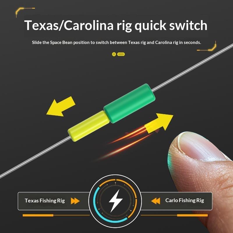 5Pcs/Lot Texas Rig Set For Bass Fishing Carolina Rig Kit Fishing Tackle Fishhooks Carp Fishing Hair Rigs Ready Made Bait