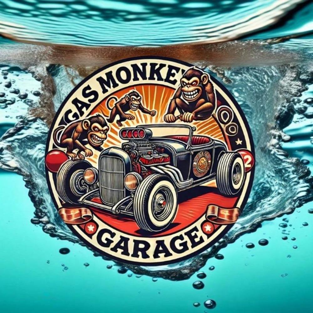 Metal Tin Sign Vintage Gas Monkey Garage Automotive Wall Decor 8x8 Inch Retro Home Pub Bar Cave
