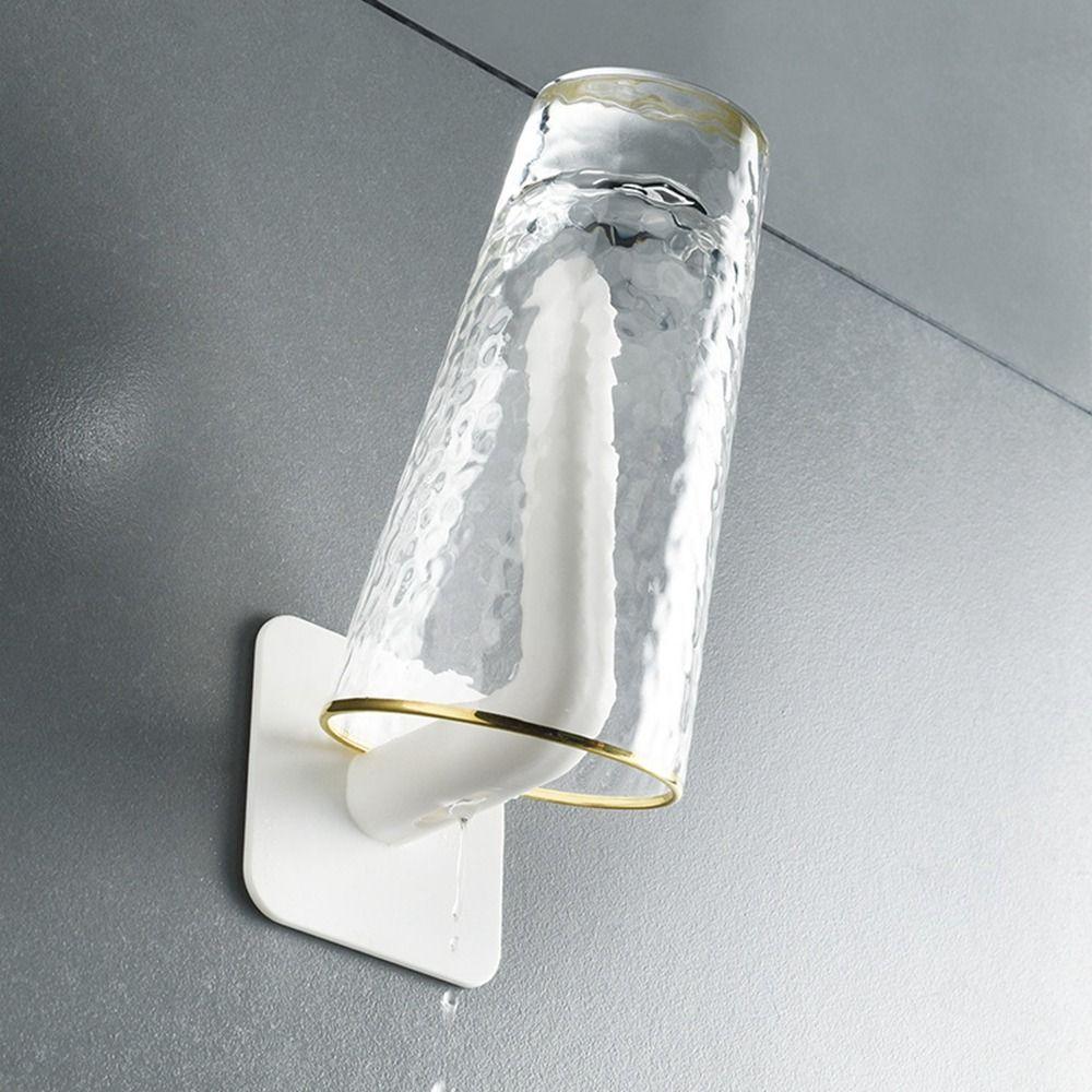 Punch Free Self-adhesive Storage Rack Wall Mounted Tissue Hanger Towel Holder Paper Roll Rack Hook