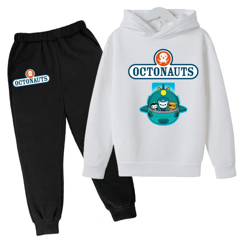 Kids Fall/Winter OCTONAUTS Clothing Sweatshirt Boys Girls Toddlers 3-12 Years Coat +trousers 2P Outdoor Sports Casual Hoodie Set