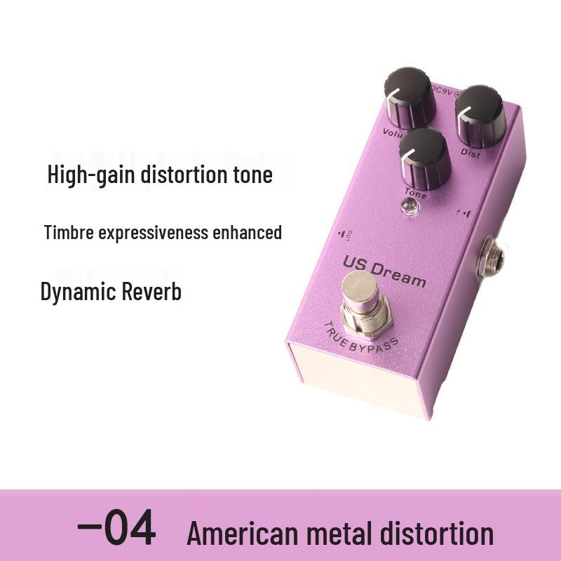 Kompaktný profesionálny elektrický gitarový efektový pedál - Skreslenie, Overdrive, Delay, Chorus, Tremolo