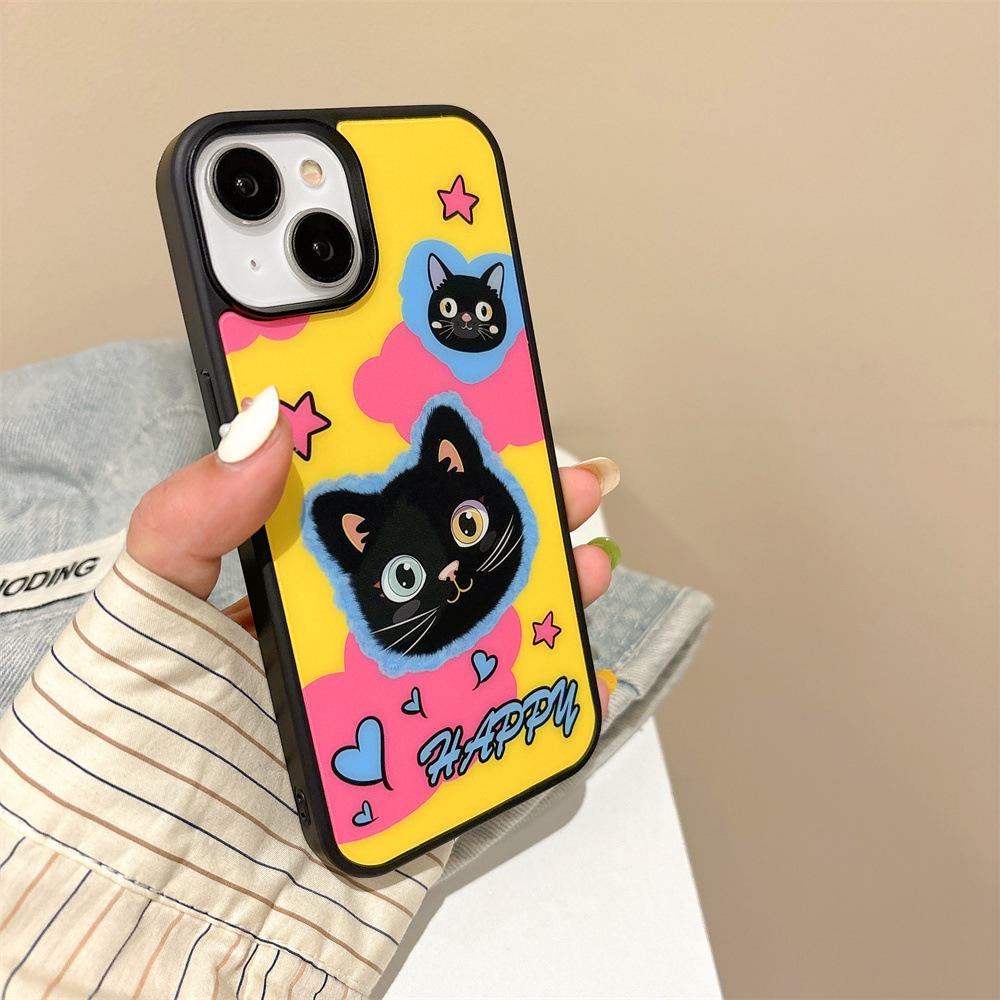 

Чехол для телефона с магнитным держателем и цветным рисунком кота, подходит для iPhone 11/12/13 Pro Max. iPhone 12 Pro Max