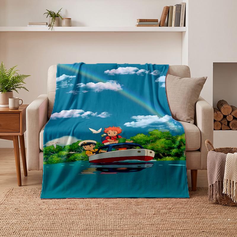 Ponyo (32) Soft Warm Flannel Blankets Comfortable Blanket for Home Decoration Gifting