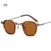 Cool Square Sunglasses Vintage UV400 Tint Ocean Lens Small Polygon Frame Sun Glasses Retro 90s Women Men Hip Hop Shades Eyewear