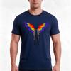 Castiel Rainbow Wings Tshirt Summer Casual Cotton Tee Oversized Streetwear Tops Vintage Graphic Print Unisex Unisex Unisex