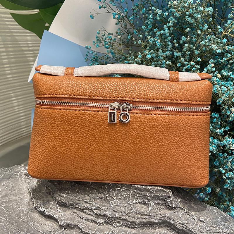 Vielseitige Mini-Crossbody-Lunchtasche aus Rindsleder mit Litschi-Narbenmuster - Damenhandtasche aus echtem Leder