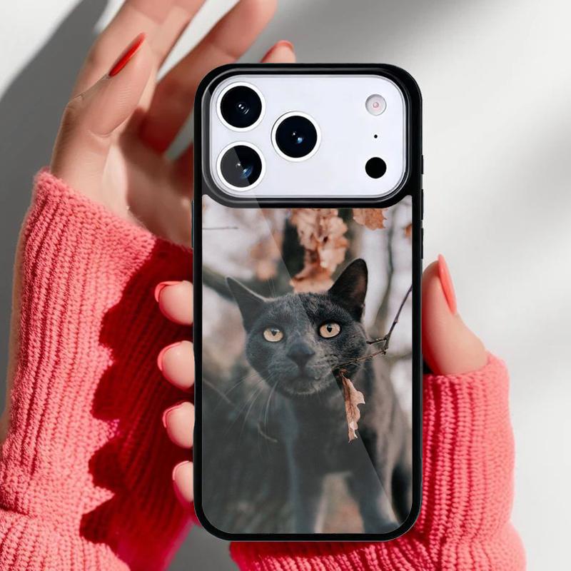 Russian Blue Cat Kitten Cute Phone Case for iPhone 17 Air 16e 15 14 13 Pro Max Back Cover for 12 11 Pro Coque