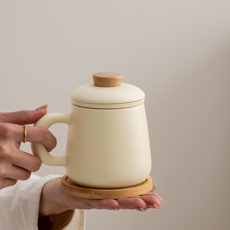 High End Household Ceramic Mug Water Cup Good Looking Tea Cup Simple Office Cup Business Souvenir