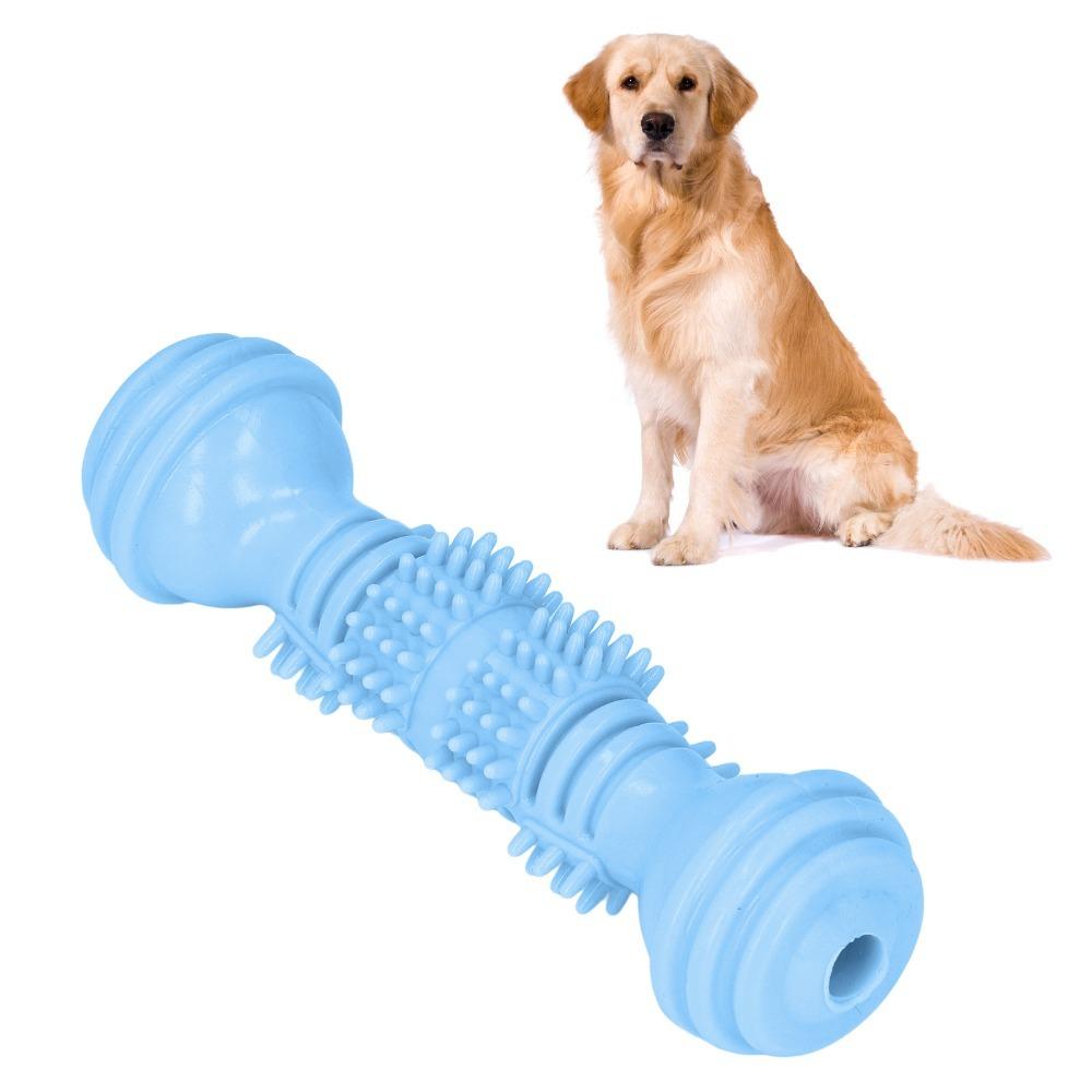 Dumbbell Shaped Dumbbell Dog Chew Toy Bite Tough Interactive Dog Toy  Molar Grinding