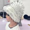 Women's Winter Faux Fur Bucket Hat with Ear Protection – Plush, Thick, and Fashionable.