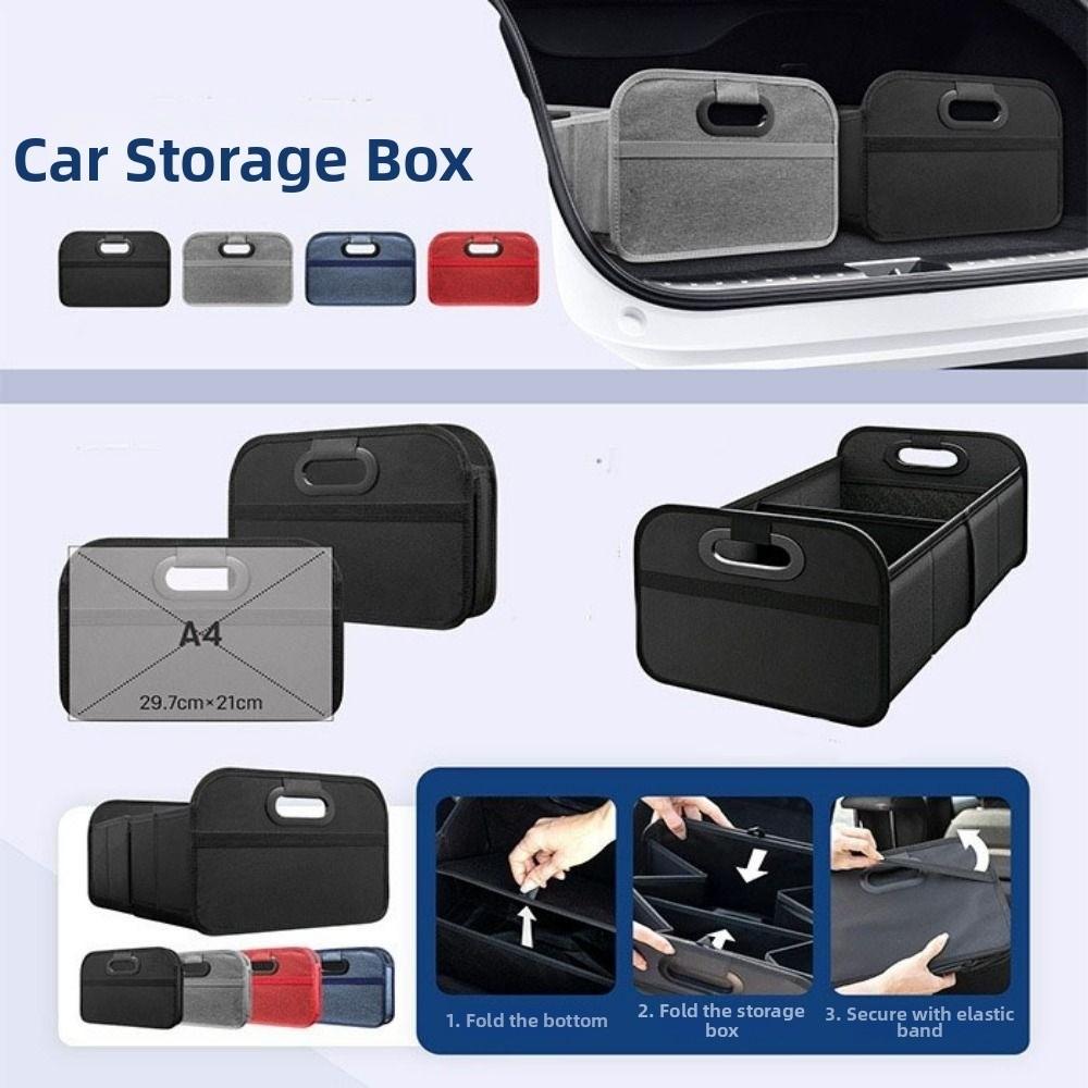 Oxford Cloth Car Trunk Organizer Large Capacity Auto Storage Bag Outing Storage