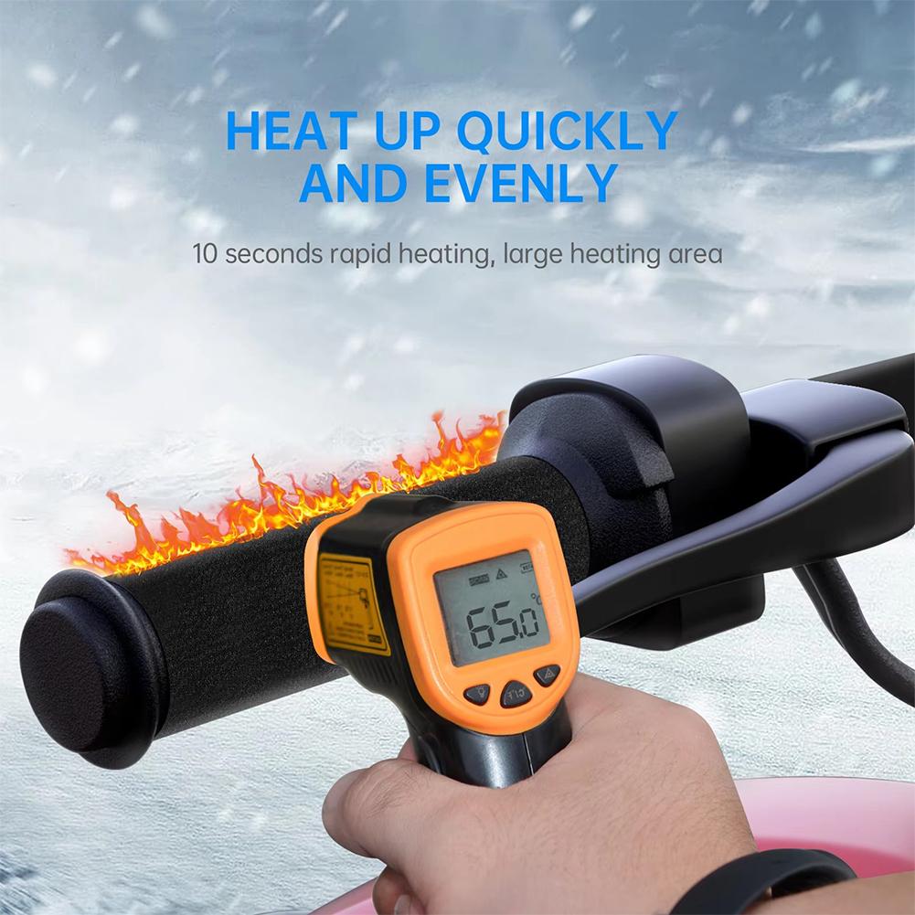 Motorcycle Heated Grips Handlebars USB Adjustable Insulated Handlebars Electric Scooter Bicycle Warming Accessories