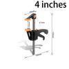 4-Inch Heavy-Duty Woodworking Mini F-Clamp – Quick Ratchet Bar Clamp, DIY Carpentry Hand Tool