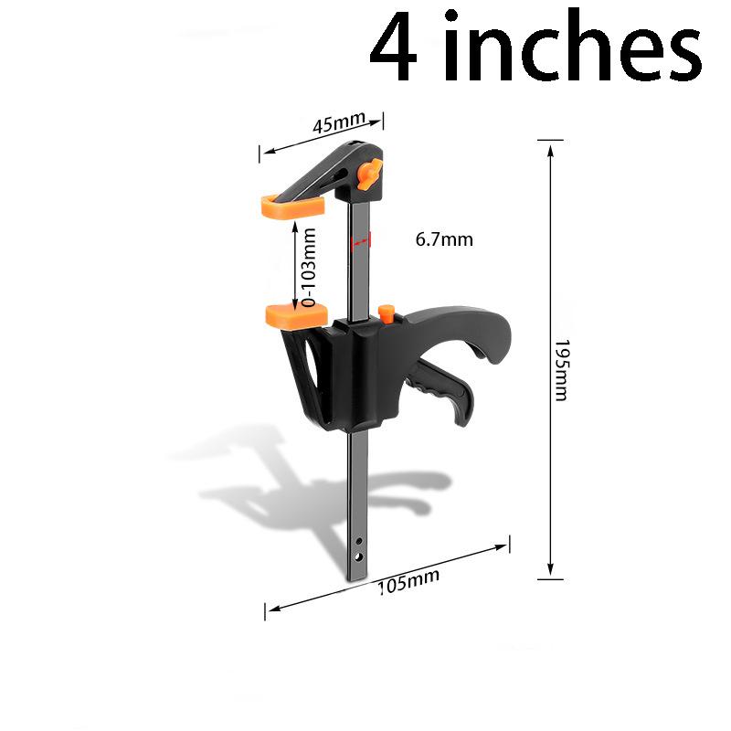 4-Inch Heavy-Duty Woodworking Mini F-Clamp – Quick Ratchet Bar Clamp, DIY Carpentry Hand Tool