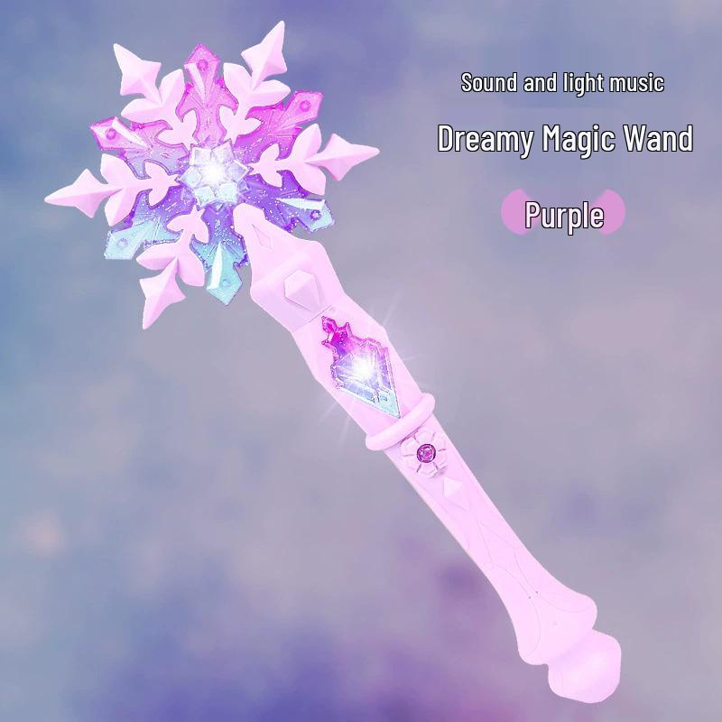 Princess Snow Fairy Sound & Light Wand - Luminous Magic Wand Toy for Girls