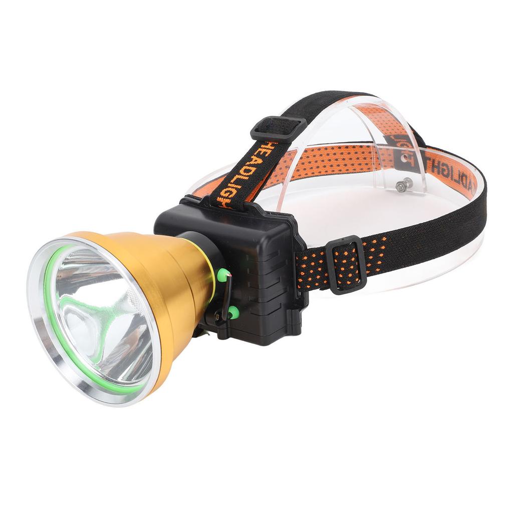 LED Headlamp Aluminum Alloy Rechargeable Super Bright Head Mounted White Light Flashlight for Outdoor Hiking Camping