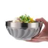 Fell -resistant Stainless Steel Bowl Double-layer Canteen Bowl Tableware Soup Bowl  Kindergarten